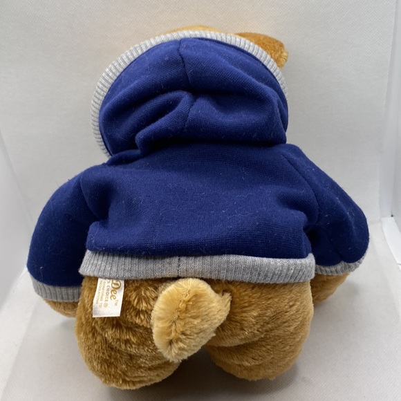 Mnjikaning Police Service Plush Stuffed Brown Bear Wearing Navy Hoodie Dan Dee - Picture 8 of 8